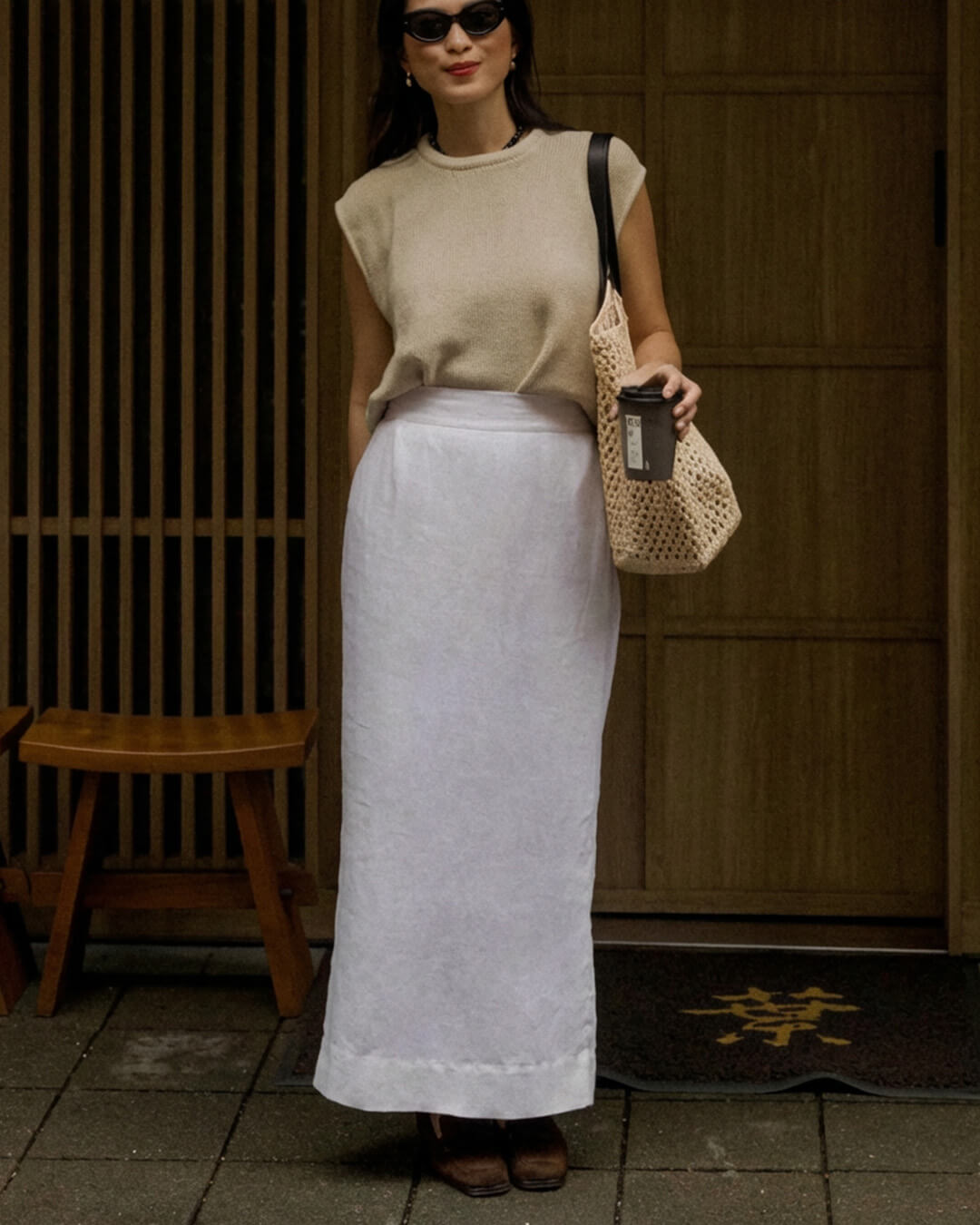 Annalise. Conjunto de lino sin mangas