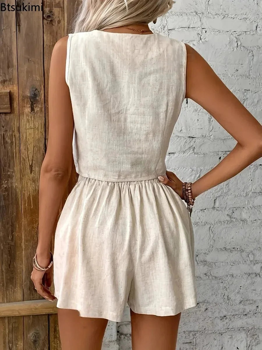 Iris Cotton Linen Two-Piece Set