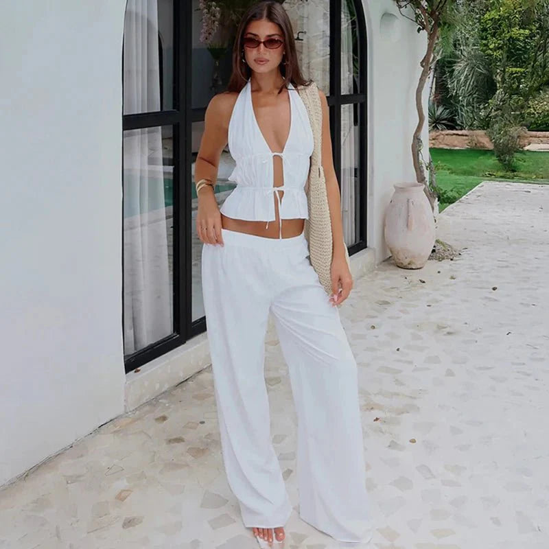 Kira Halter conjunto de dos piezas en algodón
