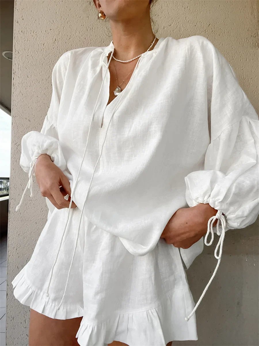 Conjunto de Shorts Sara con Volantes