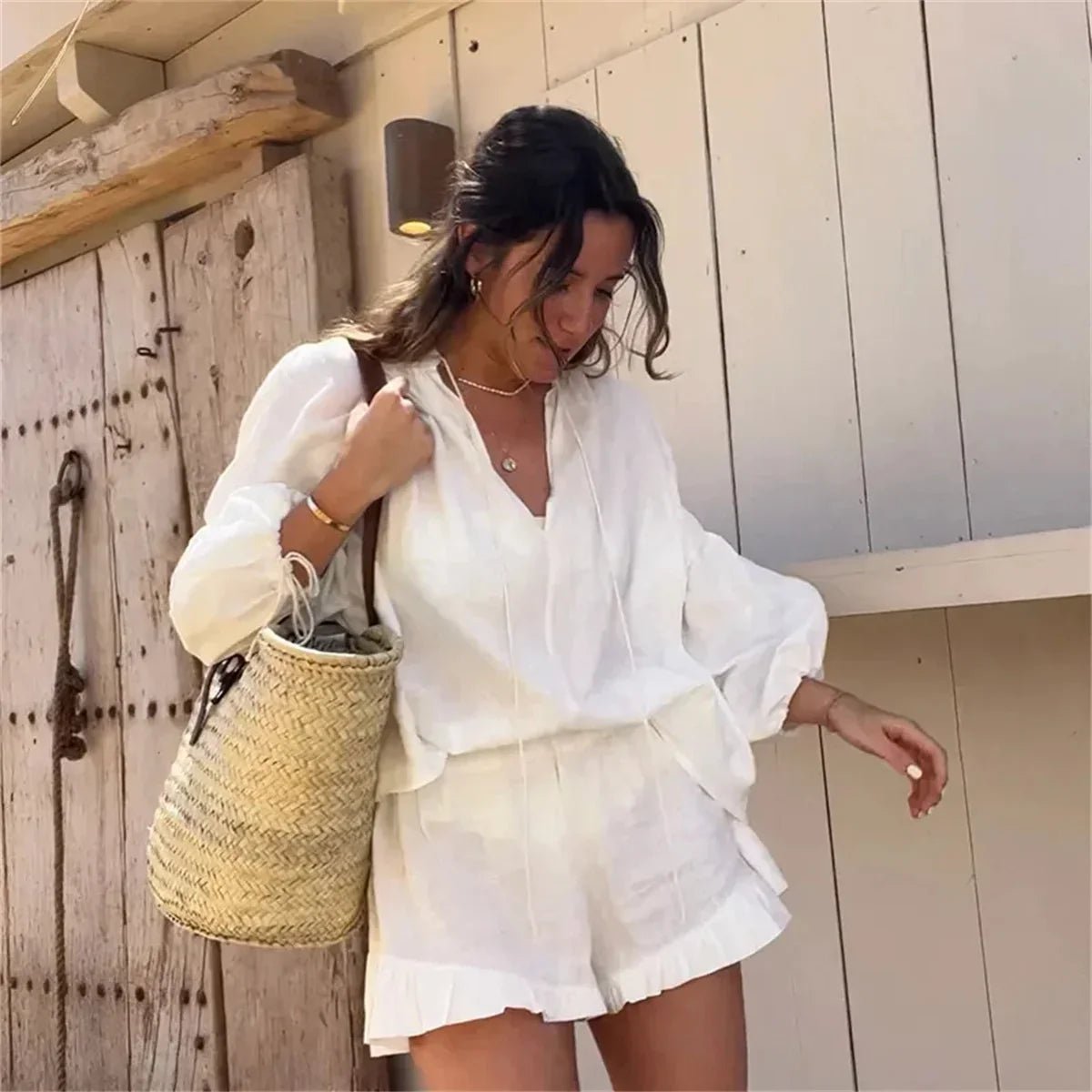 Conjunto de Shorts Sara con Volantes