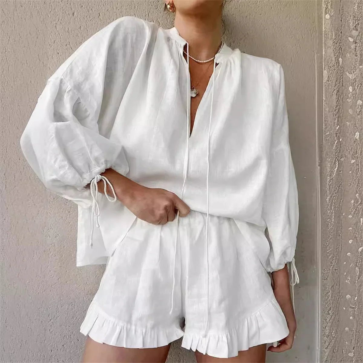 Conjunto de Shorts Sara con Volantes