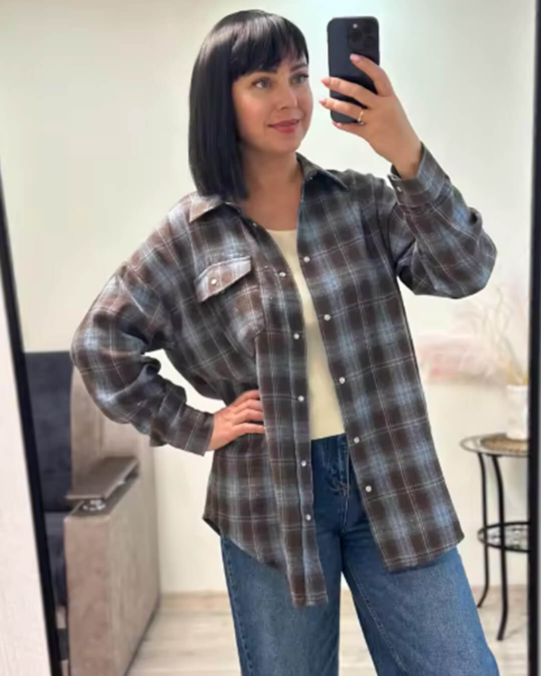 Camisa de cuadros oversize Kate