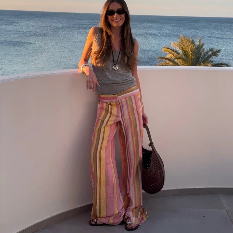 Pantalones palazzo de pierna ancha Sara