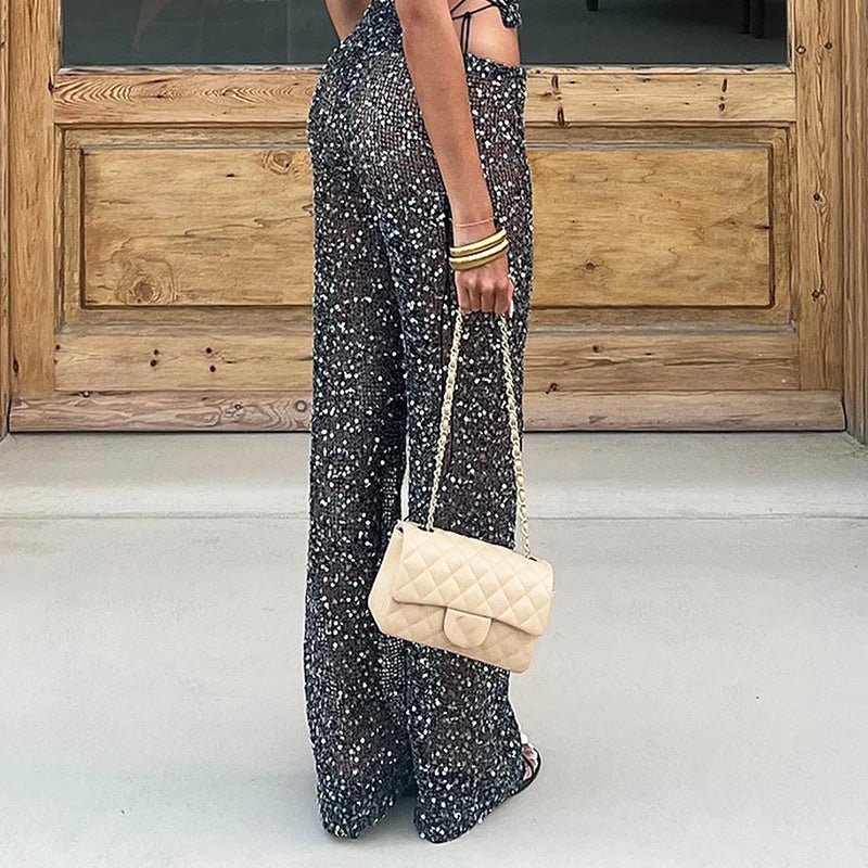 Anya pantalones rectos con lentejuelas