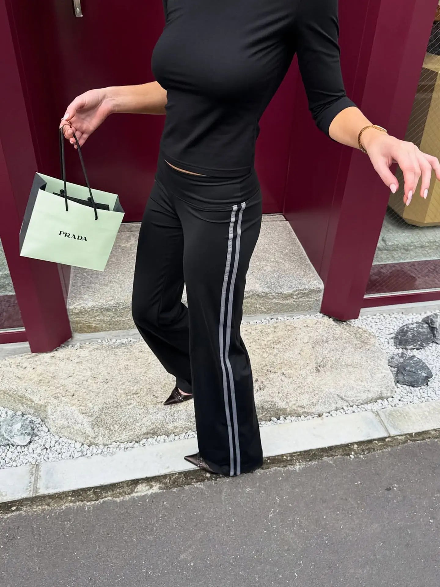 Pantalones de yoga acampanados de tiro bajo Jessica