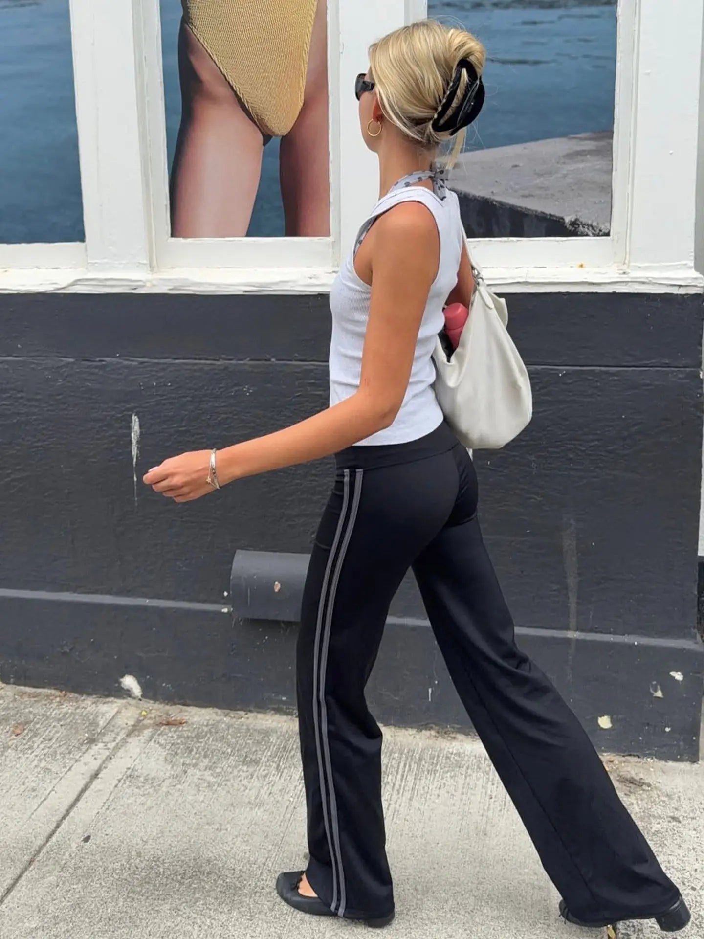 Pantalones de yoga acampanados de tiro bajo Jessica