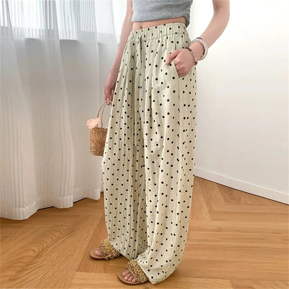Pantalón de lino de pierna ancha Themis