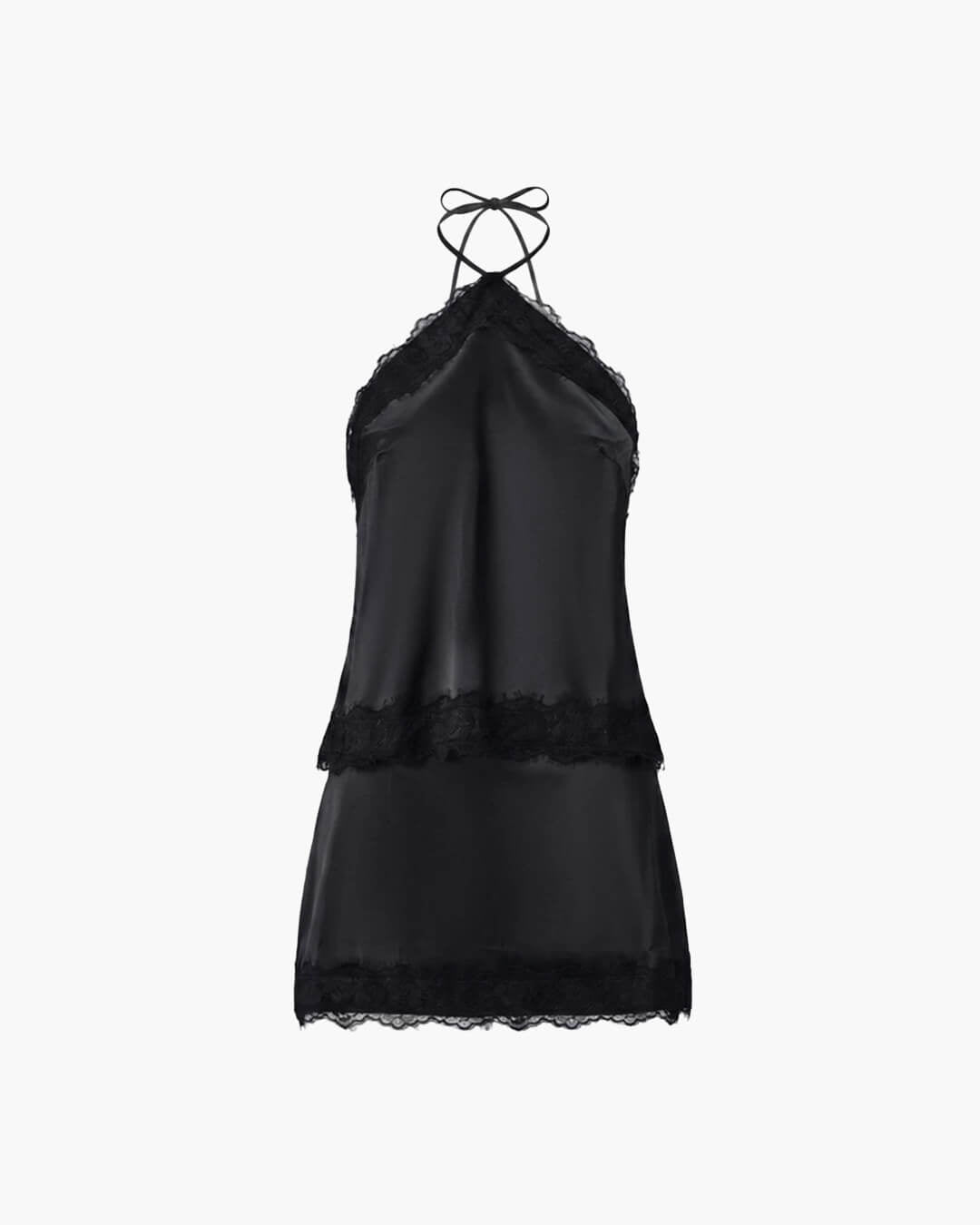 Conjunto Miranda satén halter de dos piezas