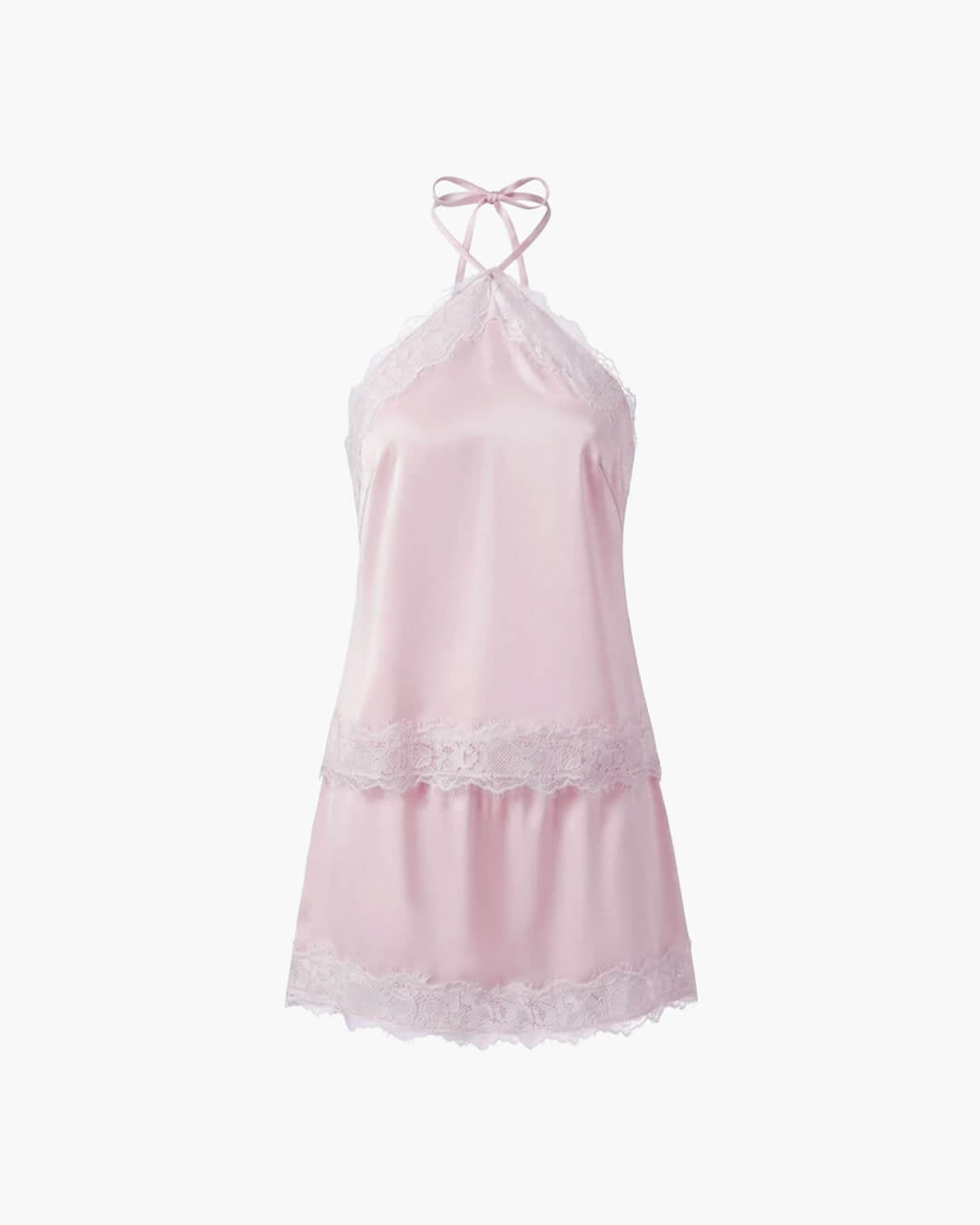 Conjunto Miranda satén halter de dos piezas