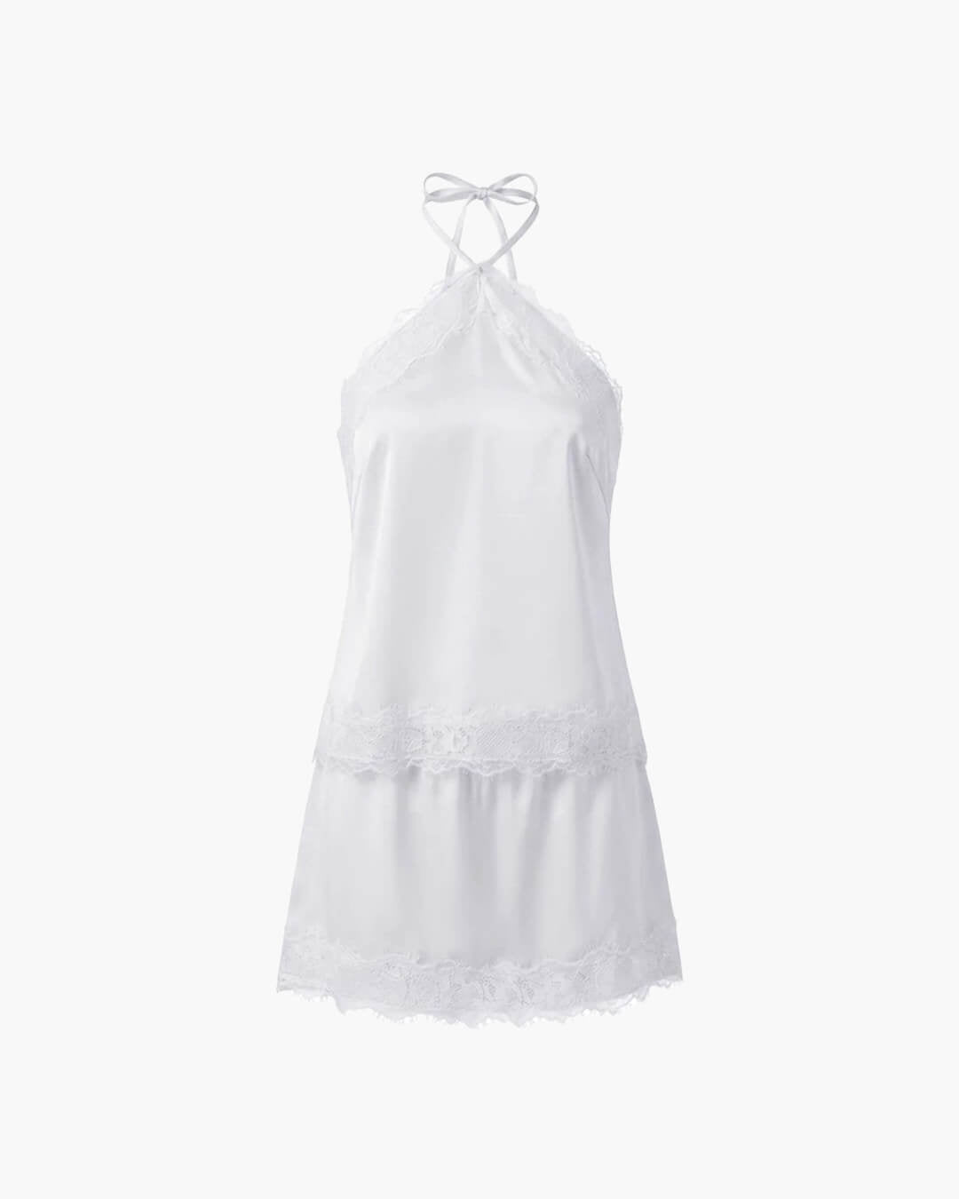 Conjunto Miranda satén halter de dos piezas