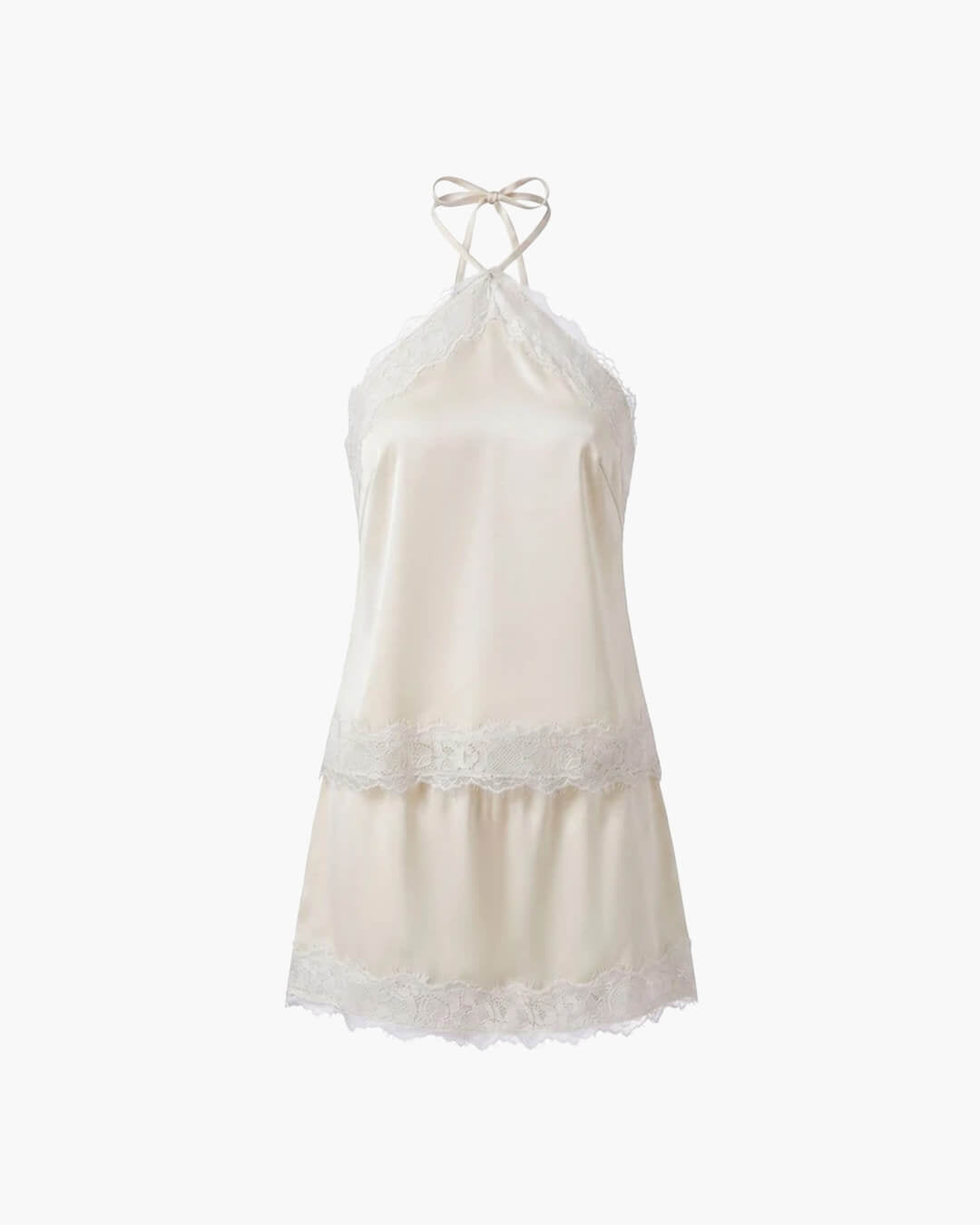 Conjunto Miranda satén halter de dos piezas