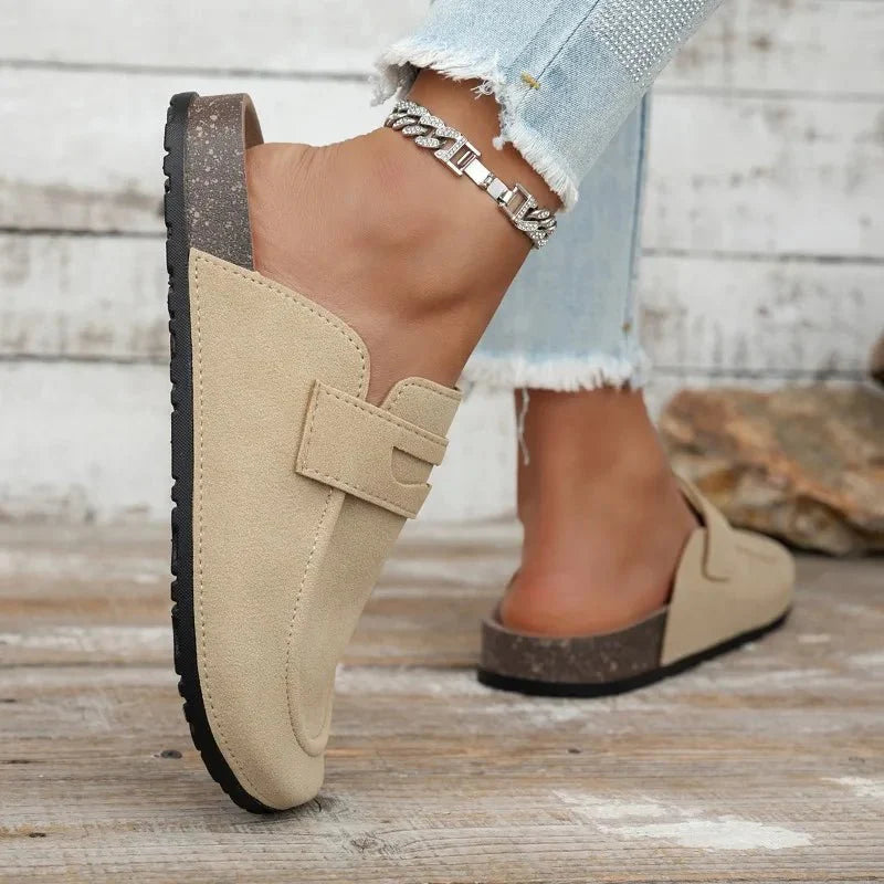 Mules Klea de corcho y ante