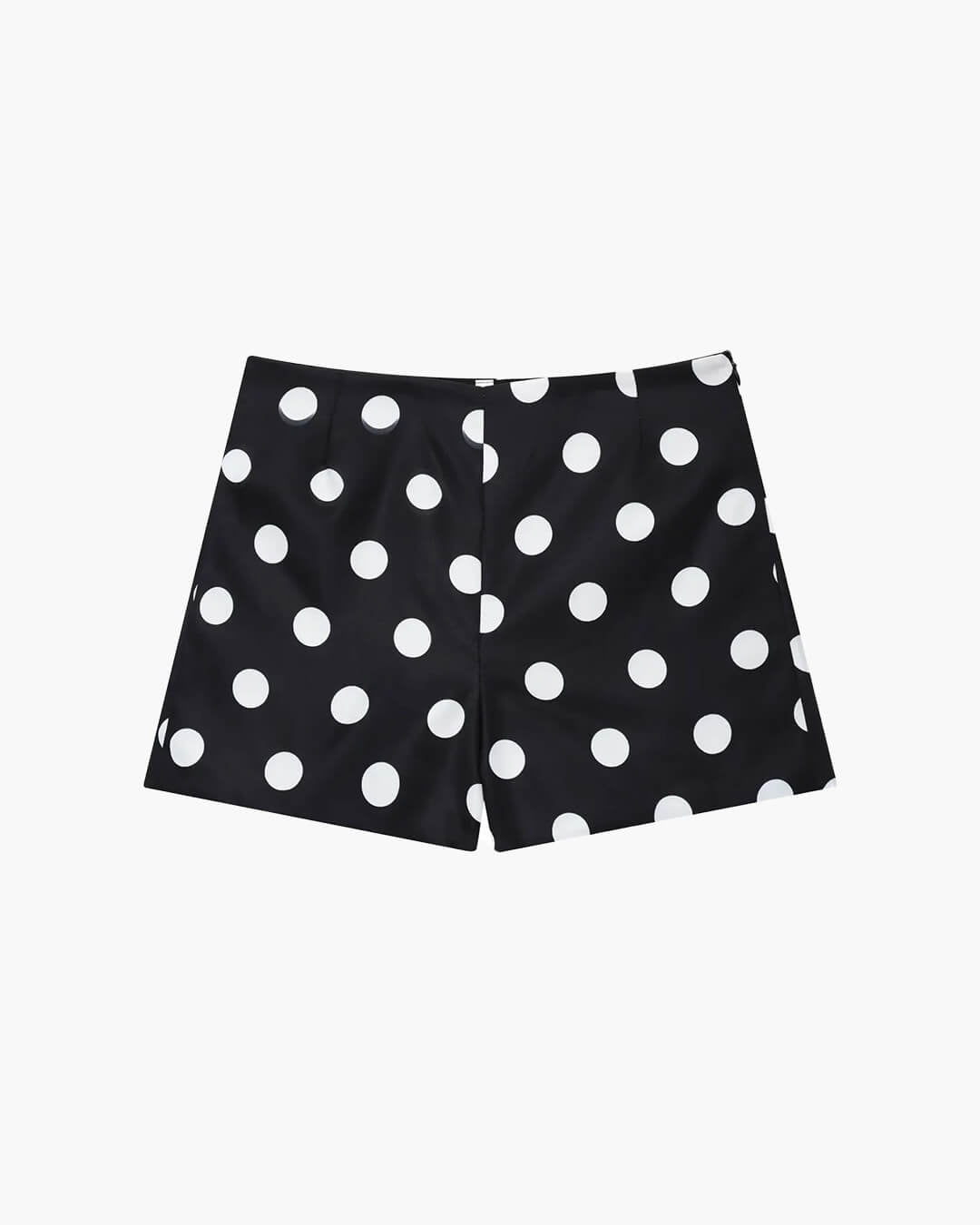 Shorts mini de talle alto Marjorie de lunares