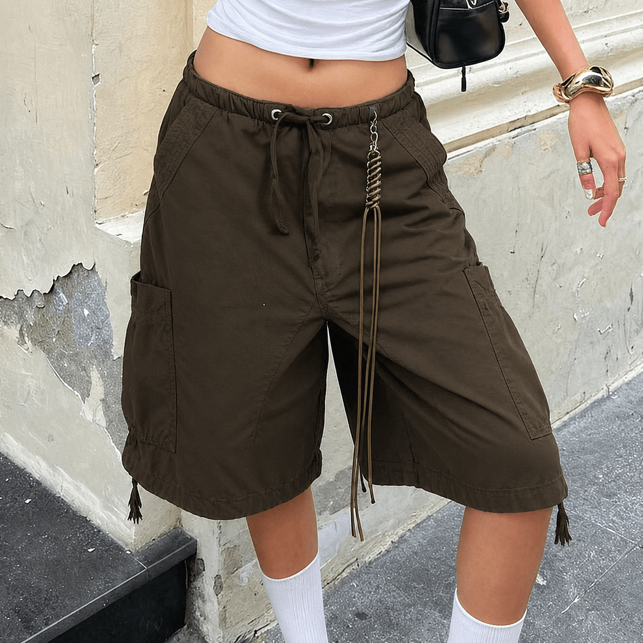 Ariane Baggy Cargo shorts vaqueros