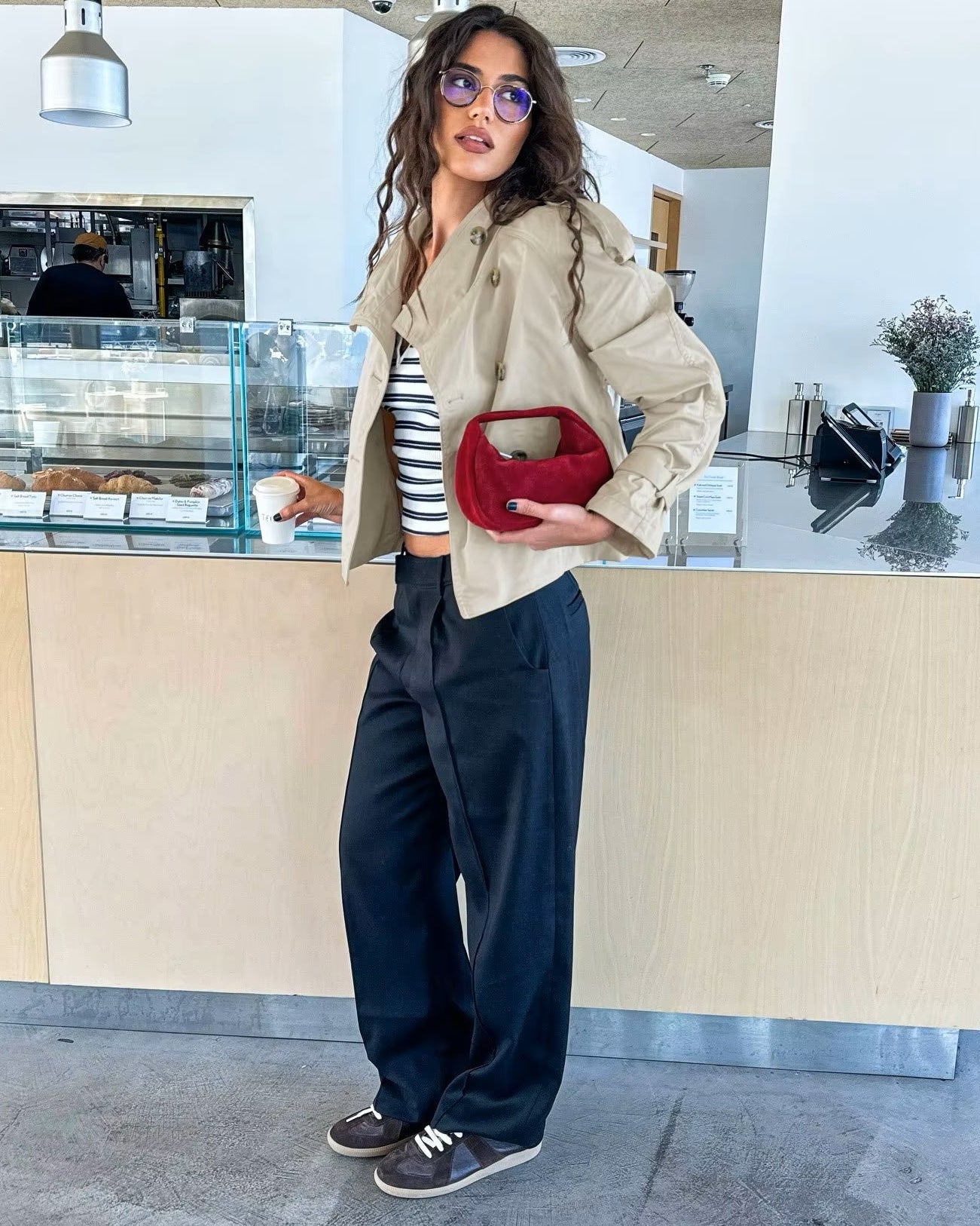 Gabardina Amelie con cinturón
