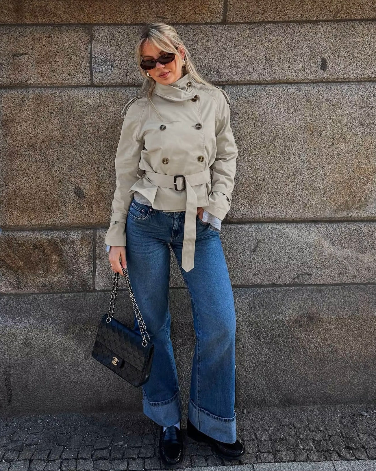 Gabardina Amelie con cinturón