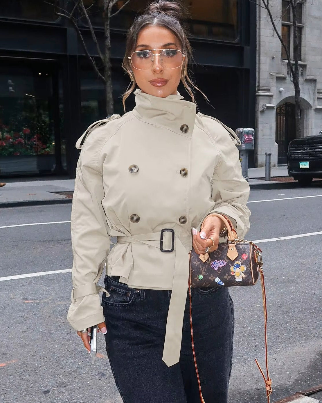 Gabardina Amelie con cinturón