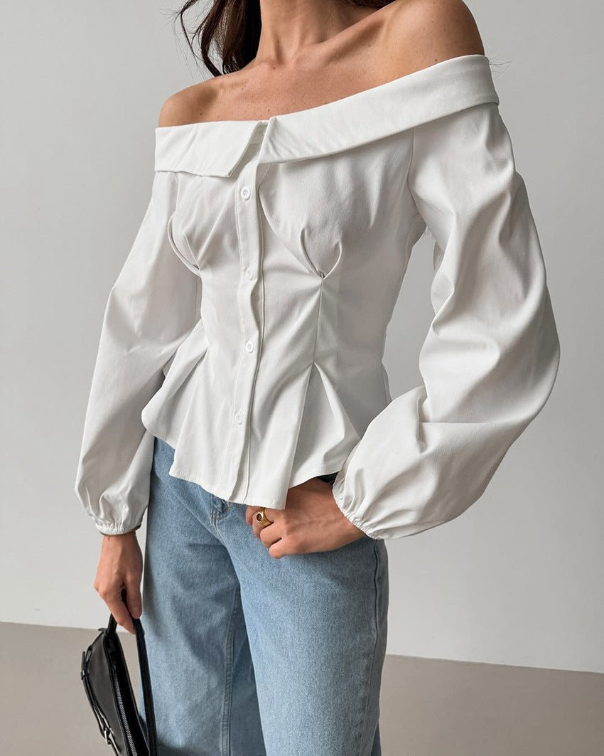 Top Rhea con hombros descubiertos