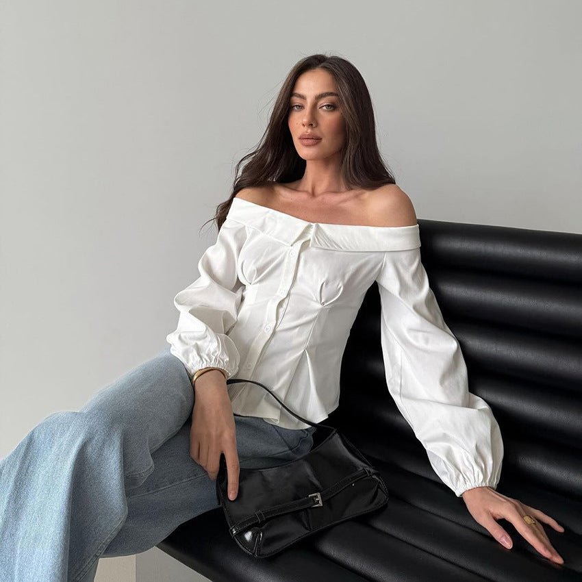 Top Rhea con hombros descubiertos