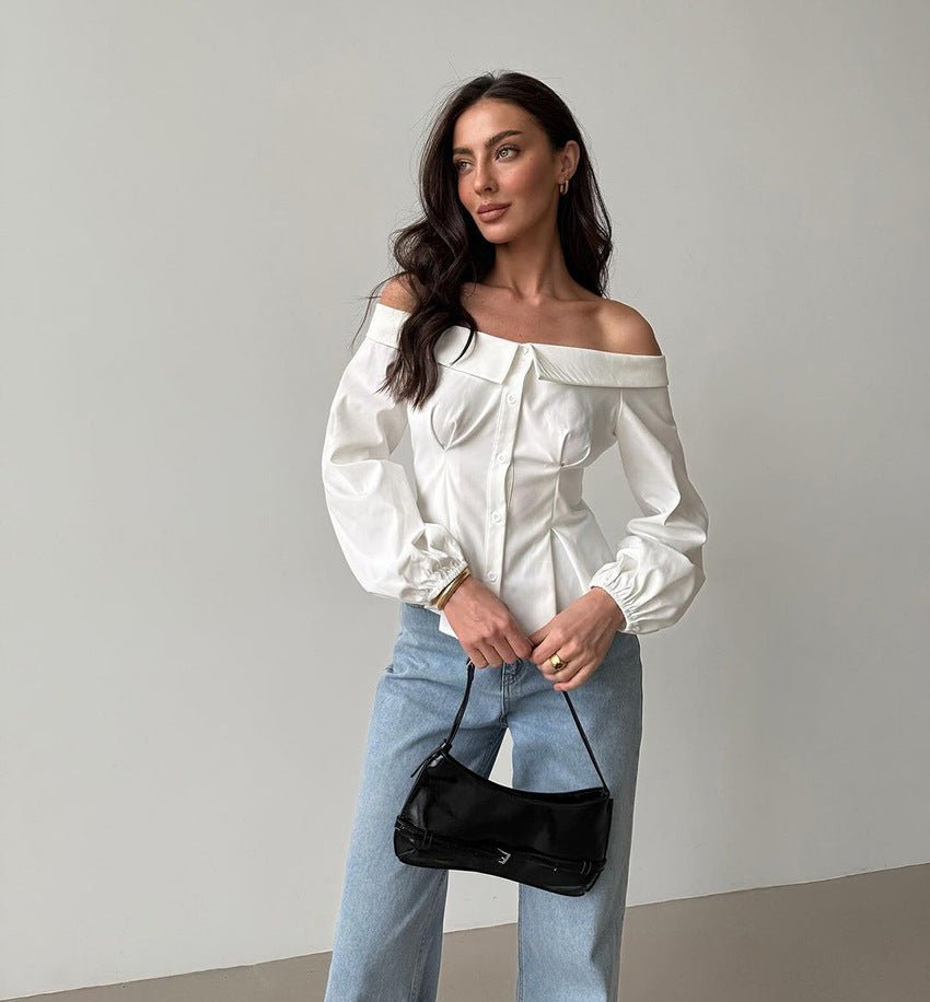 Top Rhea con hombros descubiertos