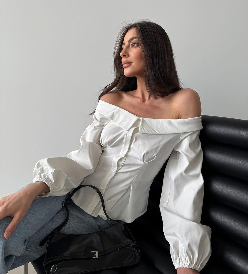 Top Rhea con hombros descubiertos