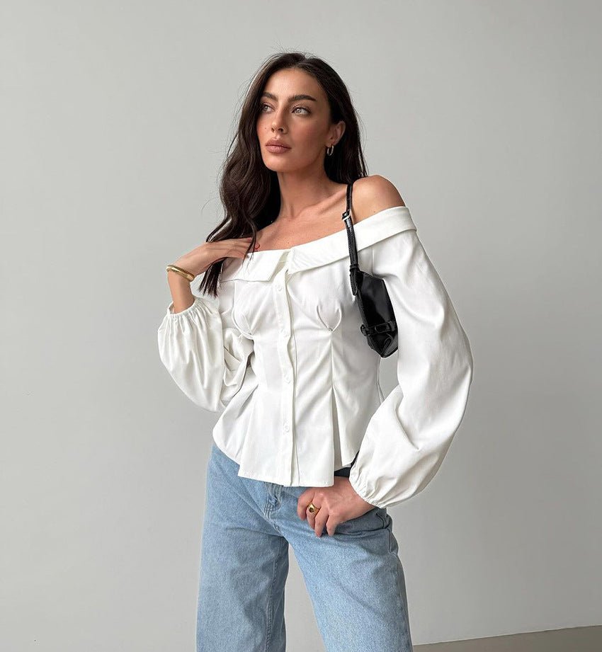 Top Rhea con hombros descubiertos