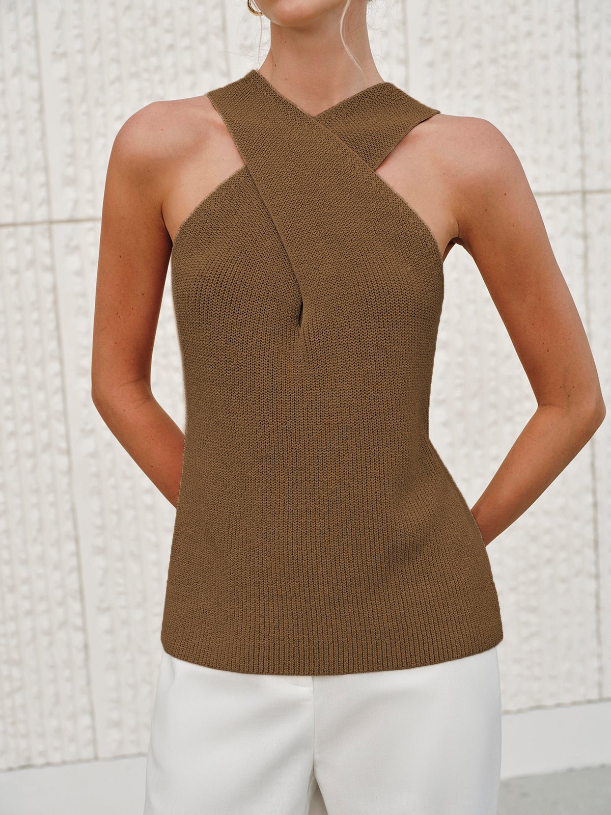 Top Laura halter cruzado