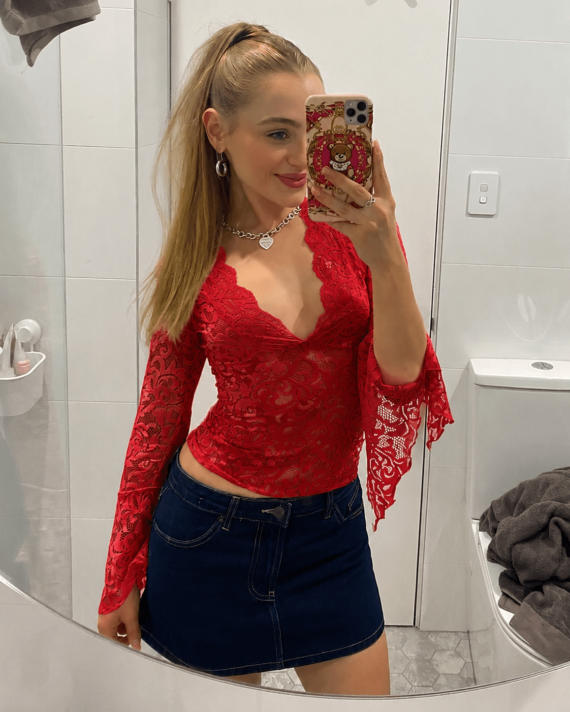 Aurore Top de Encaje con Escote en V