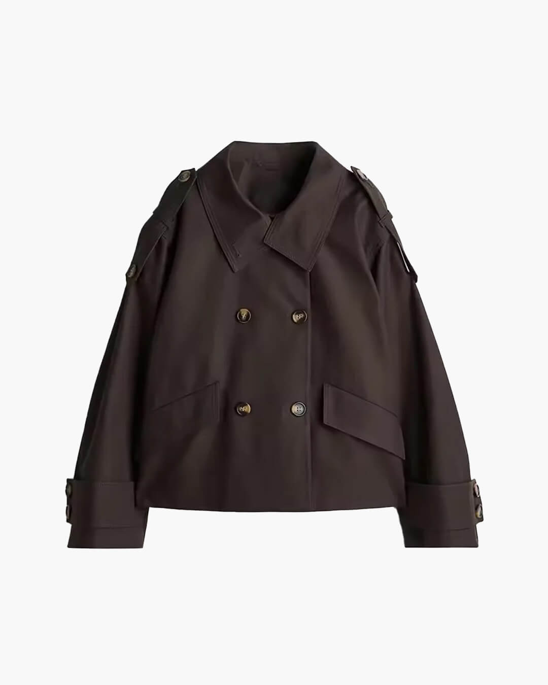 Gabardina corta Brynn con cuello alto