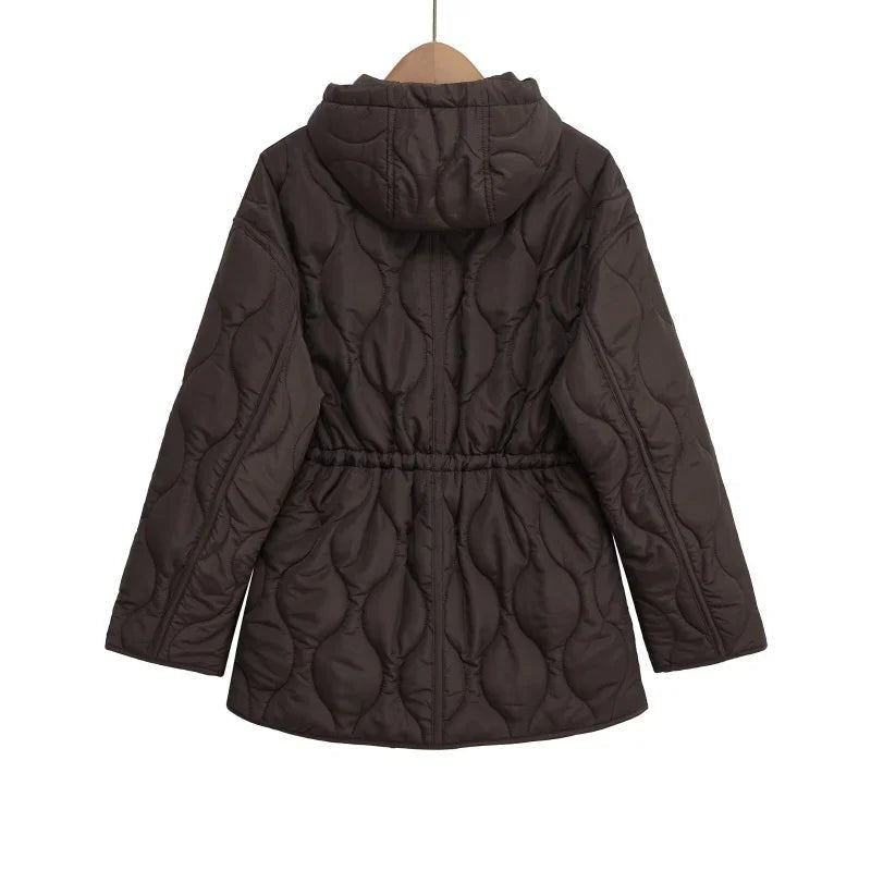 ZEYA - Abbie Hooded Quilted Jacket with Drawstring