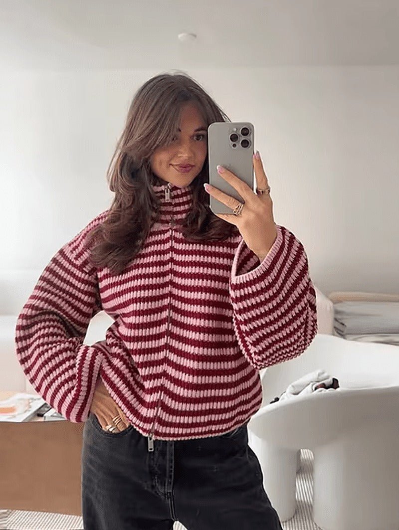 ZEYA - Adinda Knit Zip Sweater
