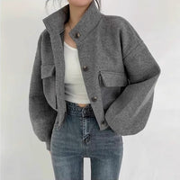 Agathe High Neck Cropped Jacket