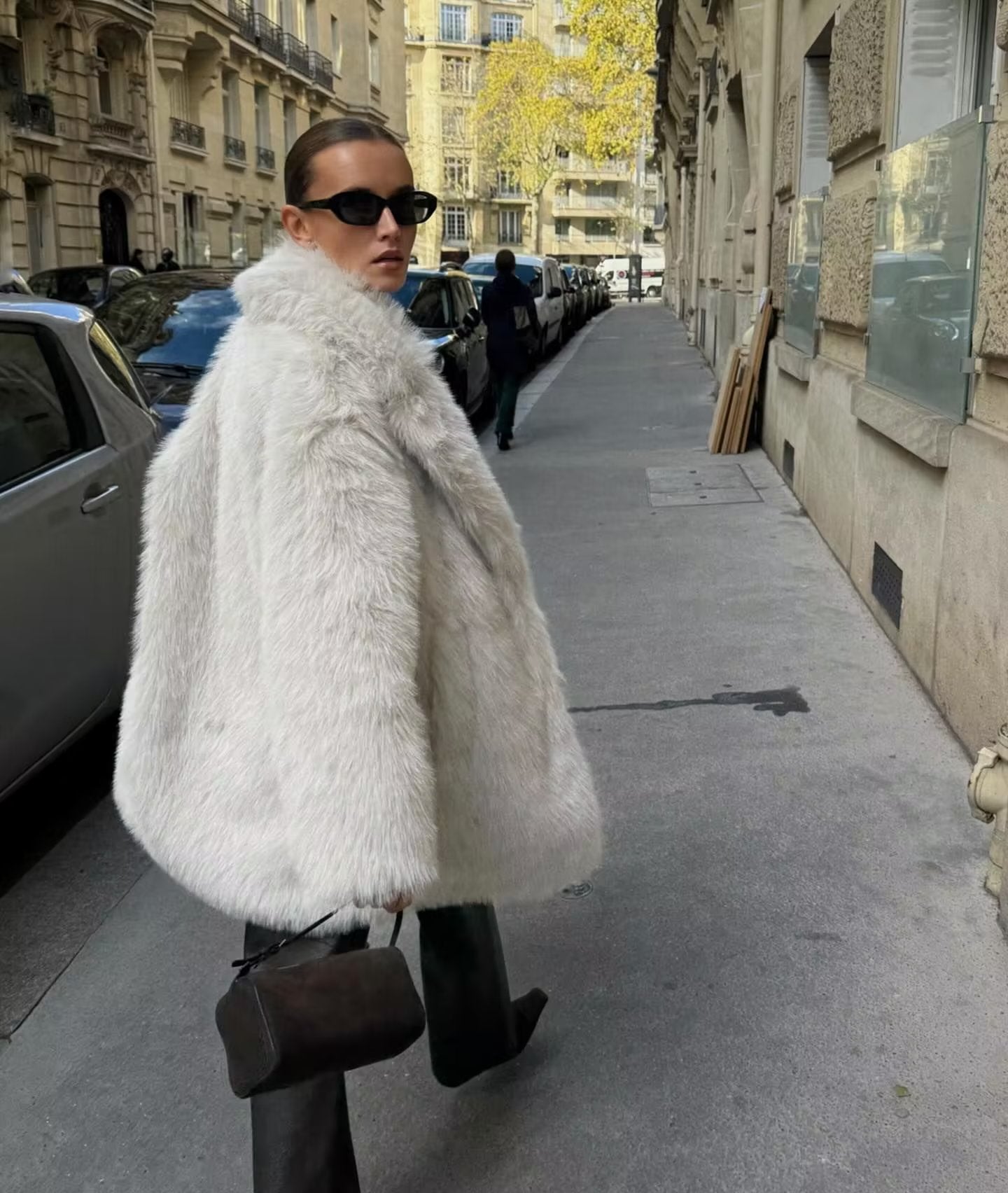 ZEYA - Agnes Mid Length faux fur Coat