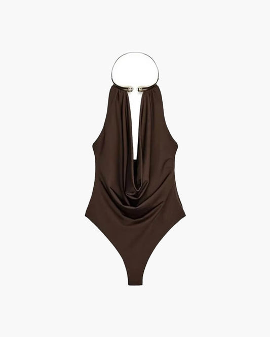ZEYA - Alessi Backless Draped Bodysuit
