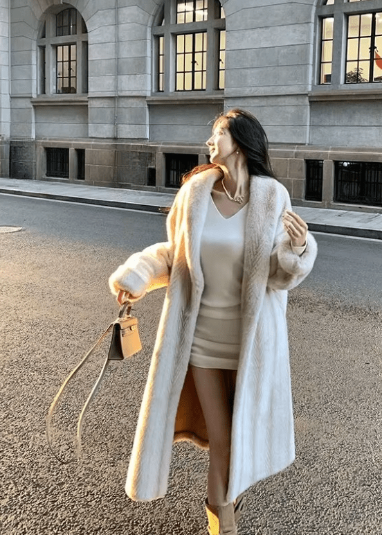 ZEYA - Alicia Faux Fur Maxi Coat with Belt