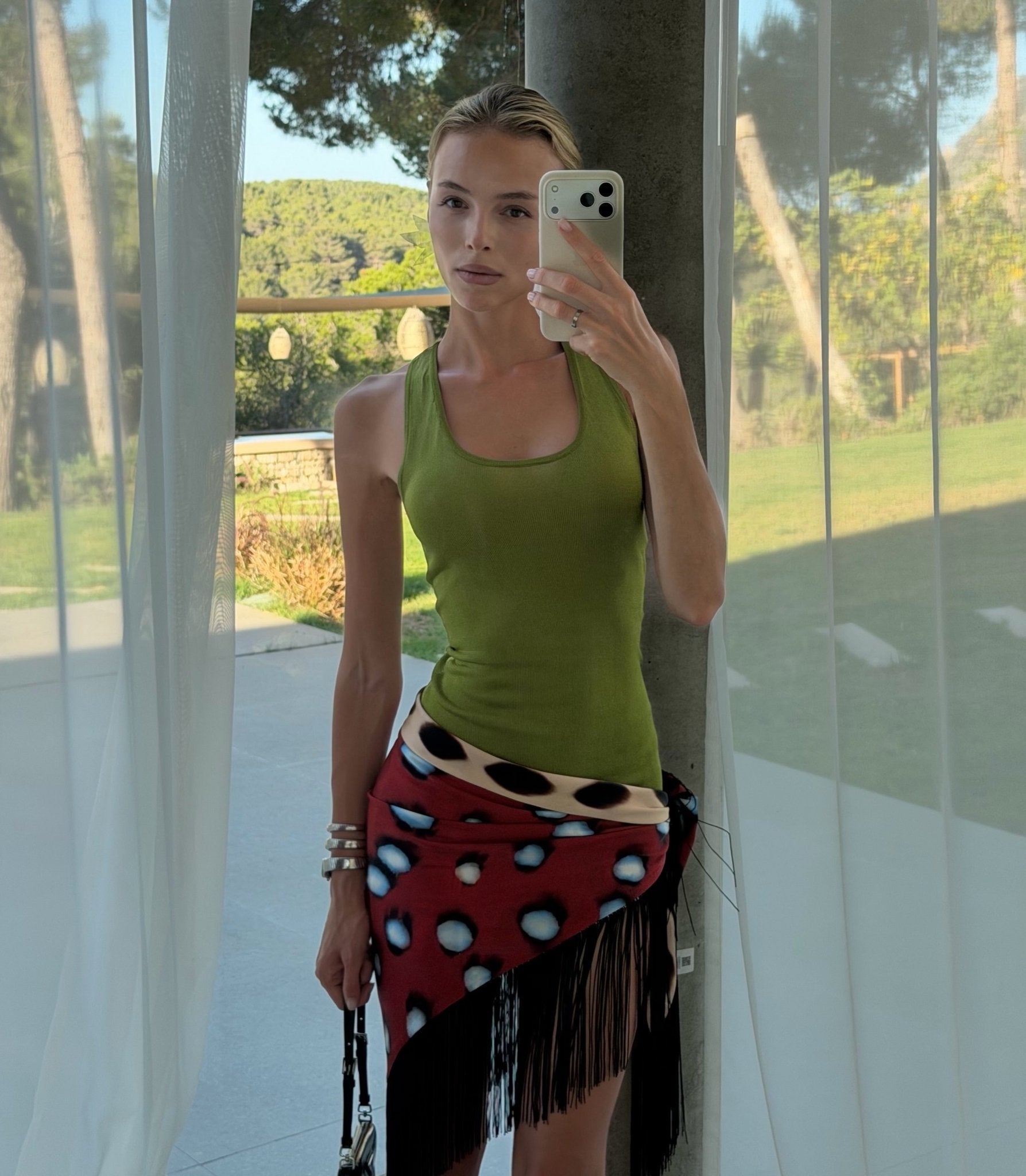 ZEYA - Alicia Tasseled Wrap Mini Skirt