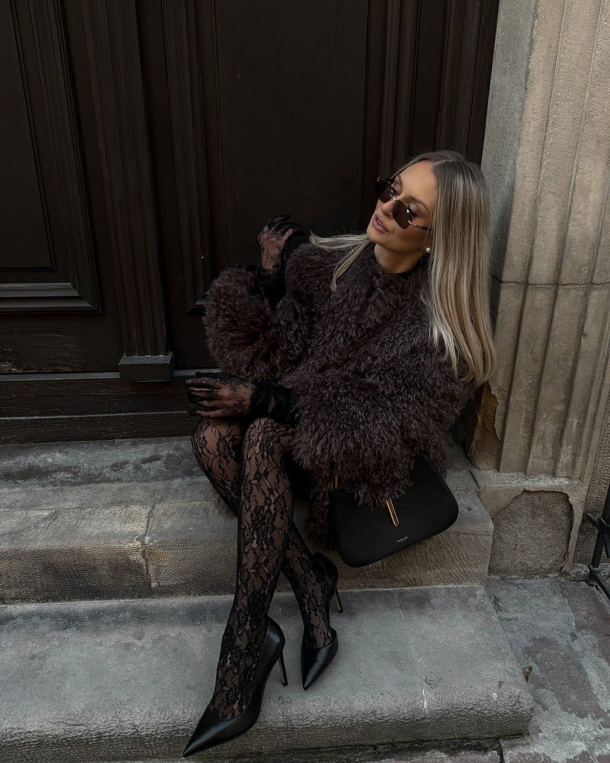 ZEYA - Almira Fuzzy Faux Fur Coat