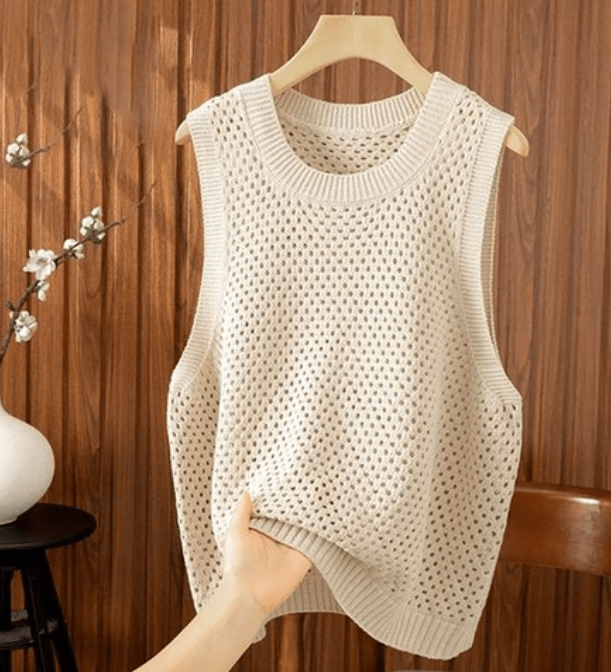 ZEYA - Amaia Hollow Knit Tank Top