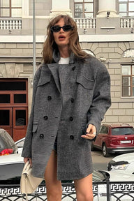 Abrigo Amy de tweed estructurado