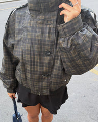 Chaqueta bomber vintage de cuadros Amy