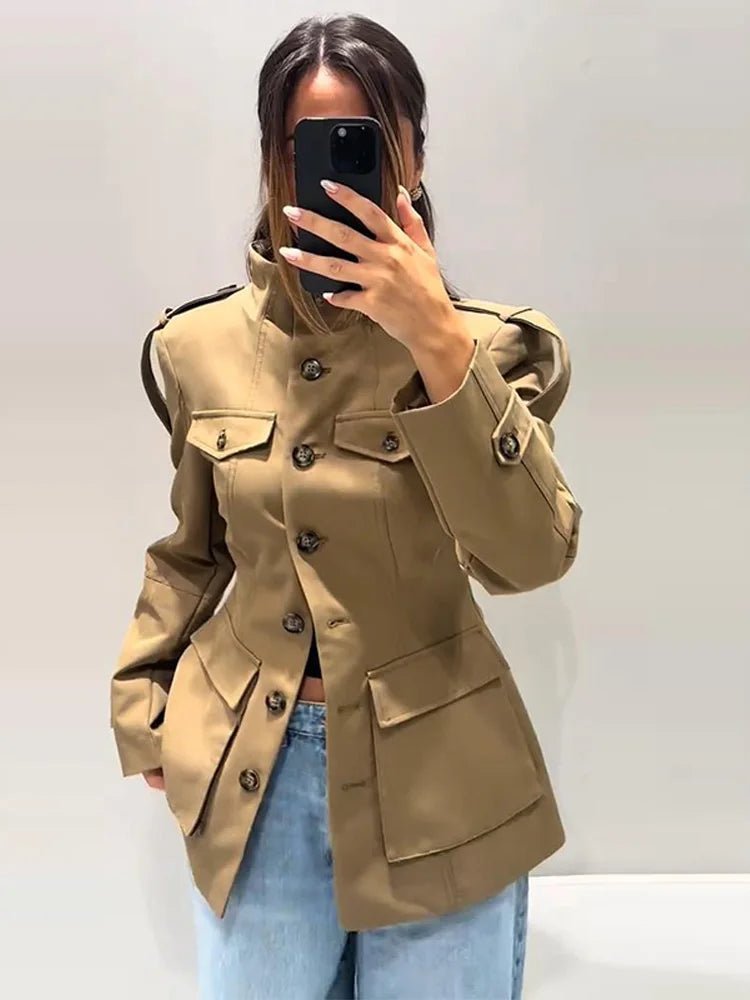 ZEYA - Anna Tailored Stand Collar Jacket