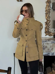 Chaqueta Anna entallada con cuello mao
