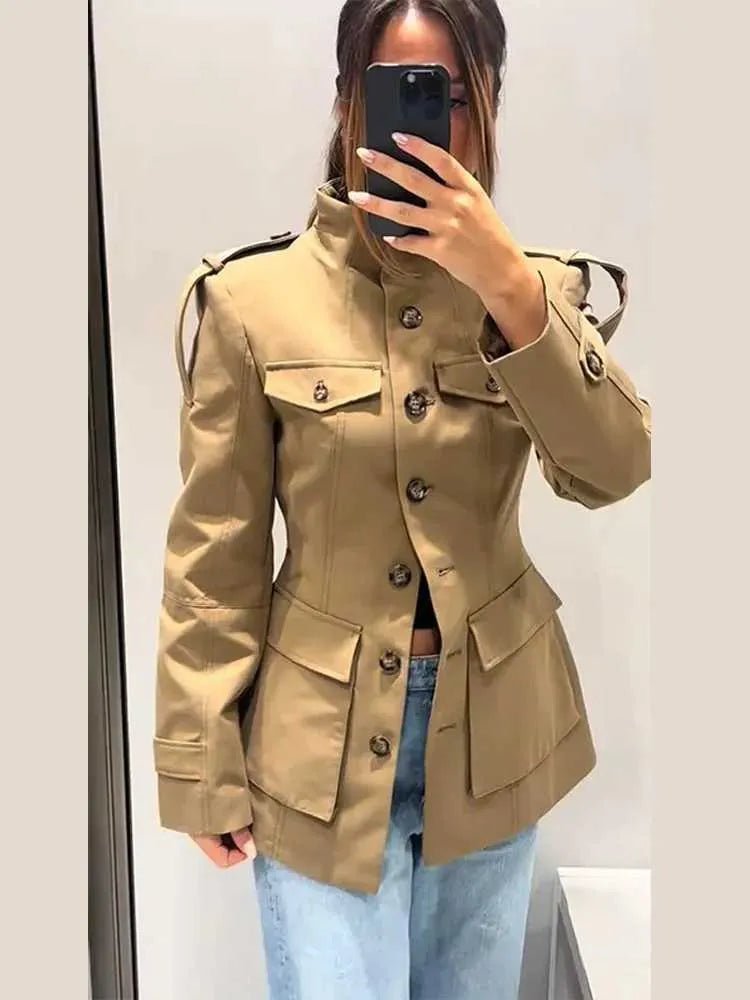 ZEYA - Anna Tailored Stand Collar Jacket