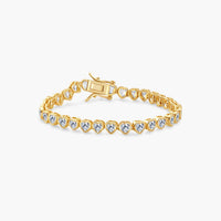 Pulsera de tenis Arabella con circonia en corte de corazón