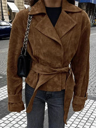Chaqueta de ante sintético retro Ariana