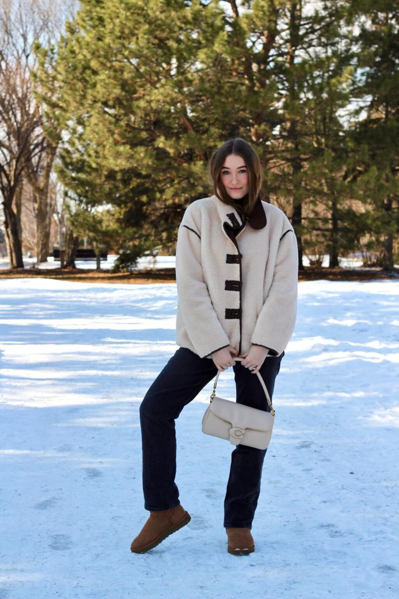 ZEYA - Averie Funnel Neck Sherpa Jacket