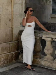 Adaora Vestido de tirantes con espalda descubierta
