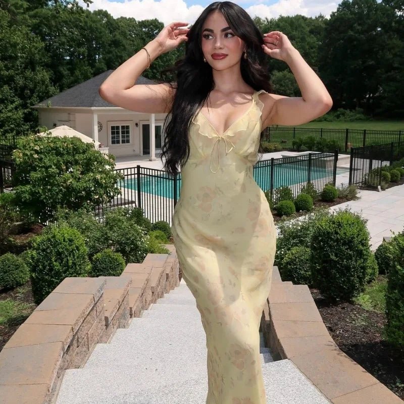 ZEYA - Beatrice Floral Plunge Maxi Dress