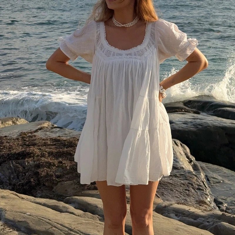 ZEYA - Bianca Puff Sleeve Babydoll Dress
